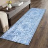 Machine Washable Runner Rugs Vintage Oriental Printed Accent Carpet With Non-Slip Backing Ultra-Thin Stain-Resistant Rug for Hallway Entryway Kitchen - 4 of 4