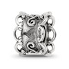 Black Bow Jewelry Sterling Silver with White Crystals Bridal Garter Bead Charm - 4 of 4
