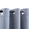 Aghana Digitals 2-Piece Gray 37"x63" Polyester Blackout Curtains with Rings - Light Blocking, - 2 of 4