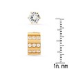 Steeltime Ladies 2pc set stainless steel and simulated diamond cross studs/huggie earrings. Color Options: Gold, Black - 3 of 4