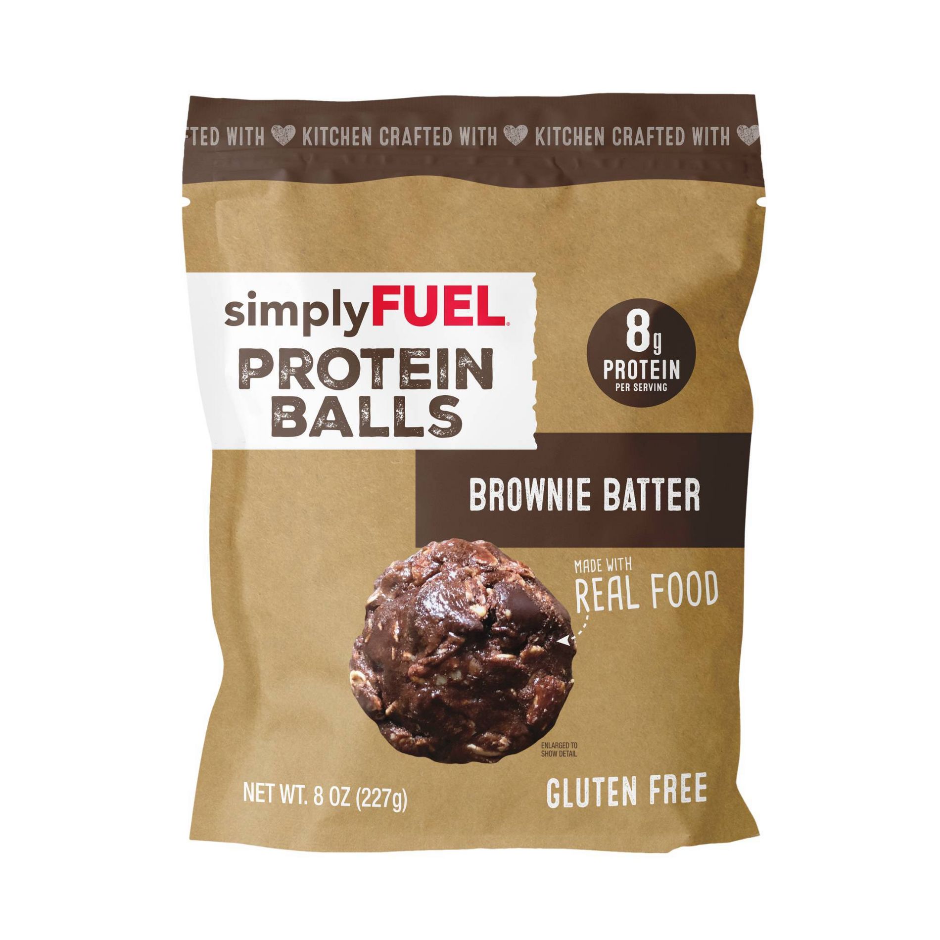 simplyFUEL Brownie Batter Whey Protein Balls - 8g Protein - 8oz