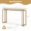 Costway 47" Faux Marble Top Console Table Modern Entryway Table with Anti-toppling Kit - image 3 of 4