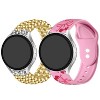 Posh Tech Cherry + Silicone Bands for Apple Watch Samsung & Garmin - 3 of 4