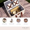 Twine Tahoe Outdoor Picnic Basket with Lid and Handle, Four Person Picnic Basket with Accessories Picnic Equipment 28-Piece Set - 2 of 4