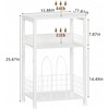 HDZNVF White Side Table With Charging Station, Record Player Stand With Vinyl Storage - 3 of 4
