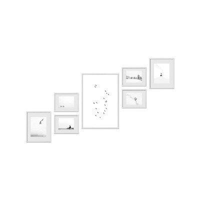 Haus and Hues Claremont Gallery Wall Frame Set with Real Glass and Mat