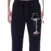 A Christmas Story Mens' Movie Drawing Lamp Leg Major Award Pajama Pants Black - 3 of 3