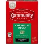Community Coffee Decaf Medium Roast Coffee - Single Serve Pods - 24ct