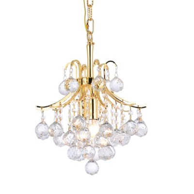 Toureg 3-Light Gold Pendant with Clear Royal Cut Crystals