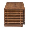 Mid-Century Modern Narrow TV Stand for TVs up to 35.3" Walnut - ZM Home: Hardwood Media Dresser, Metal Hardware - 3 of 4