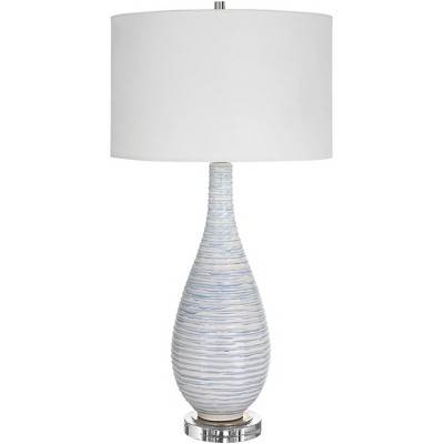 Uttermost Clariot Blue and White Ceramic Table Lamp