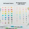 Ohuhu Markers for Adult Coloring Books No bleeding 36 Pastel Colors Coloring Markers Water-based Dual Tips Fineliner & Brush Drawing Pens - Maui - 4 of 4