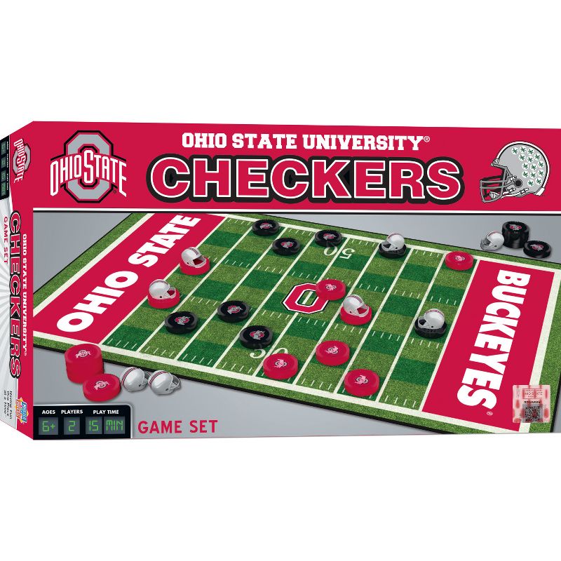 MasterPieces Officially licensed NCAA Ohio State Buckeyes Checkers Board Game for Families and Kids ages 6 and Up, 2 of 5