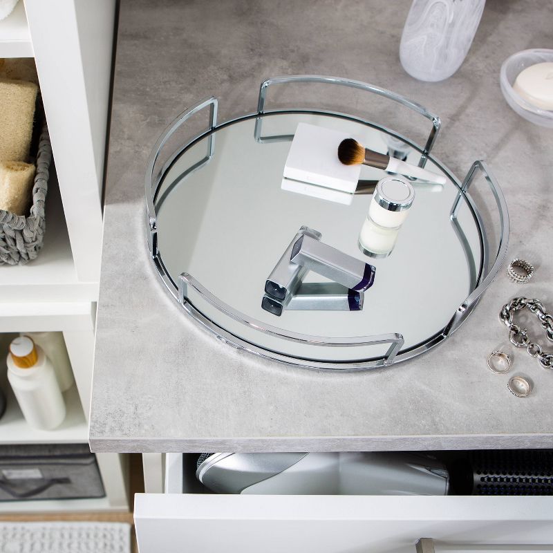 Modern Round Design Bathroom Tray Chrome - Home Details, 5 of 7