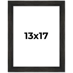 PosterPalooza | 13x17 Wide Barnwood Picture Frame, UV Acrylic, 6 Finishes - Grey, Brown, White, and Black - 1 of 4