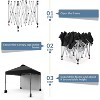 10'x10' Outdoor Canopy Tent with Sidewall, Easy Pop Up with Vented Roof, Outdoor Sun Shade for Garden Commercial Party - 2 of 4