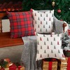Christmas Pillow Covers 18x18 inch Set of 2 Christmas Tree Decorative Red and Gray Throw Pillow Covers - 4 of 4