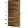 Lantine 71" Tall Bookcase, 6-Tier Wood Bookshelf, Large Open Display Shelf, Freestanding Storage Cabinet for Living Room, Home Office, Library - 3 of 4