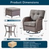 Gymojoy 5 Pieces Swivel Chair Table with Ottomans - 2 of 4