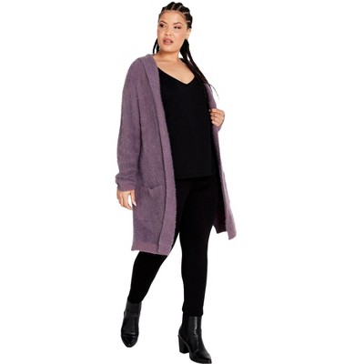 Avenue Women's Plus Size Sienna Plush Cardigan