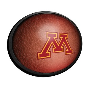 College Football Pigskin Design Oval Slimline Lighted Wall Sign - 1 of 4