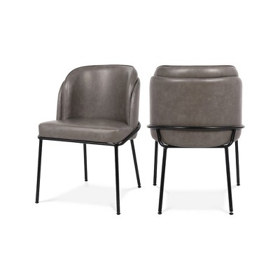 Meridian Furniture,Jagger Vegan Leather Dining Chair, Set of 2