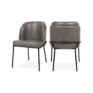 Meridian Furniture,Jagger Vegan Leather Dining Chair, Set of 2 - 1 of 4