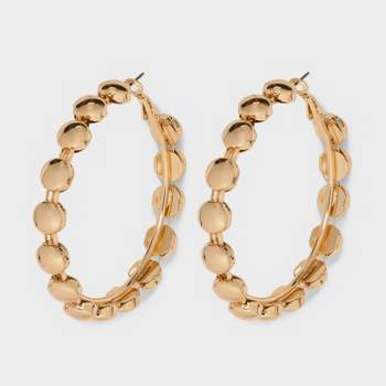 Beaded Hoop Earrings - Wild Fable™ Gold