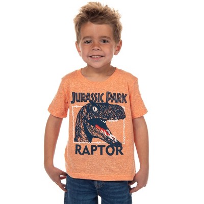 Seven Times Six Jurassic Park Toddler Boys' Raptor Dinosaur Graphic-Print T-Shirt Orange