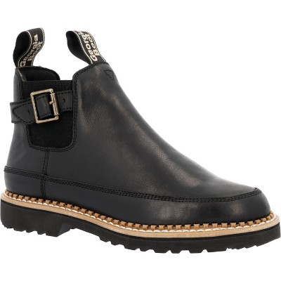 Women's Georgia Boot Women's Black Buckle Chelsea Romeo