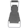 vidaXL Sunlounger Gray - 3 of 4