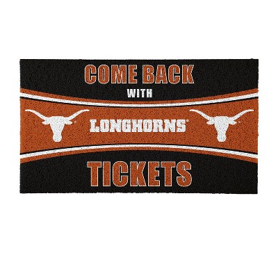 Evergreen Come Back with Tickets University of Texas 28" x 16" Woven PVC Indoor Outdoor Doormat