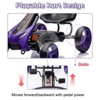 UNISOAR Kids Pedal Go Kart,4 Wheels Racer Toy Car with Adjustable Seat,Pedal Powered Ride On Car(Purple) - 4 of 4