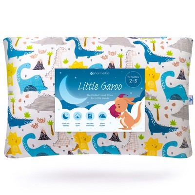 A Little Pillow Company Toddler Pillow (13x18) in White & Prints - No Pillowcase Needed - Hypoallergenic - Machine Washable 