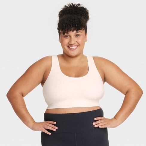 Women s Everyday Soft Medium Support Longline Sports Bra All In Motion Cream 2x Target