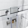 Frameless Shower Sliding Double Swing Door, 56"-60" Width, 62" Height, 3/8" Tempered Glass, Heavy-duty Stainless Steel Hardwares - 4 of 4