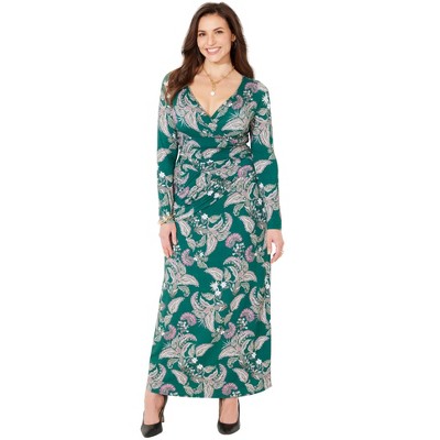 emerald green paisley floral