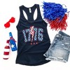 Simply Sage Market Women's 1776 Stars Lightning Bolt Graphic Racerback Tank - 2 of 2