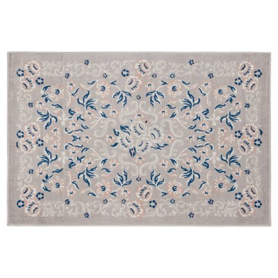 Mohawk 4'x6' Floral Woven Rug Gray