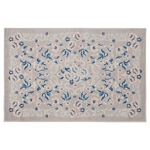 Mohawk 4'x6' Floral Woven Rug Gray - 1 of 4