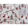 Christmas Printed Duvet Cover Set - Deer in Wonderland - Bedding, White and Red Winter Christmas Bedspread, Reversible Duvet Cover for the Holidays - 3 of 4