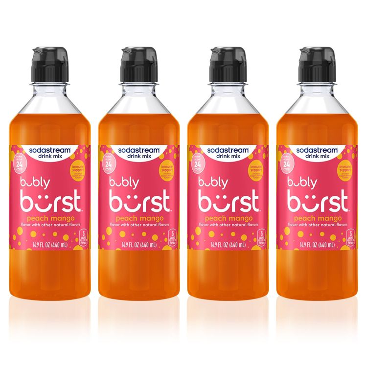 SodaStream 4pk Burst Peach Mango Drink Mix : Target