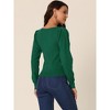 Seta T Women's Ribbed Knit Long Sleeve Sweetheart Neck Pullover Sweater - 4 of 4