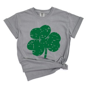Simply Sage Market Grunge Clover Garment Dyed Tee - L - Grey - 1 of 4