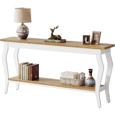 Tribesigns 70.87 Inches Extra Long Sofa Table with 2-Tier Storage