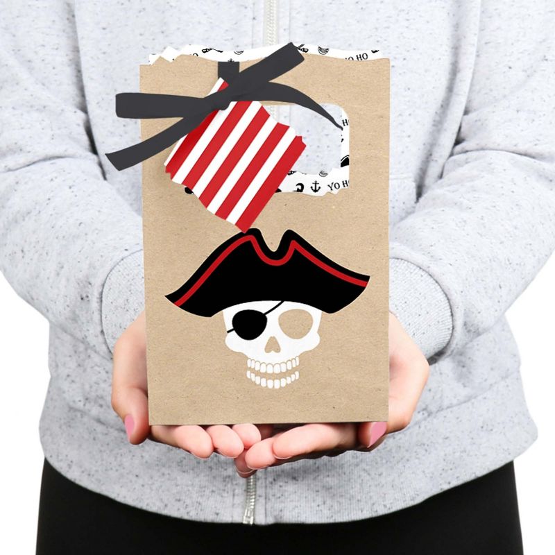 Big Dot of Happiness Beware of Pirates - Pirate Birthday Party Favor Boxes - Set of 12, 5 of 7