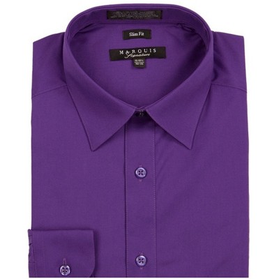 Marquis Men's Long Sleeve SLIM FIT Dress Shirt