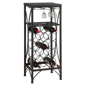 Monarch Specialties Home Bar Wine Rack Metal Black Black Transitional - 1 of 4