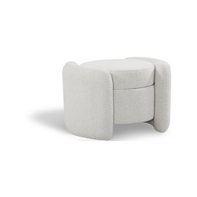Meridian Furniture,Horizon Boucle Fabric Ottoman