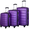 3 Piece Luggage Set With Spinner Wheel 3-digit Combination TSA Lock ABS Lightweight Suitcase For Business Travel 3 Sizes 20" 24" 28" - 2 of 4